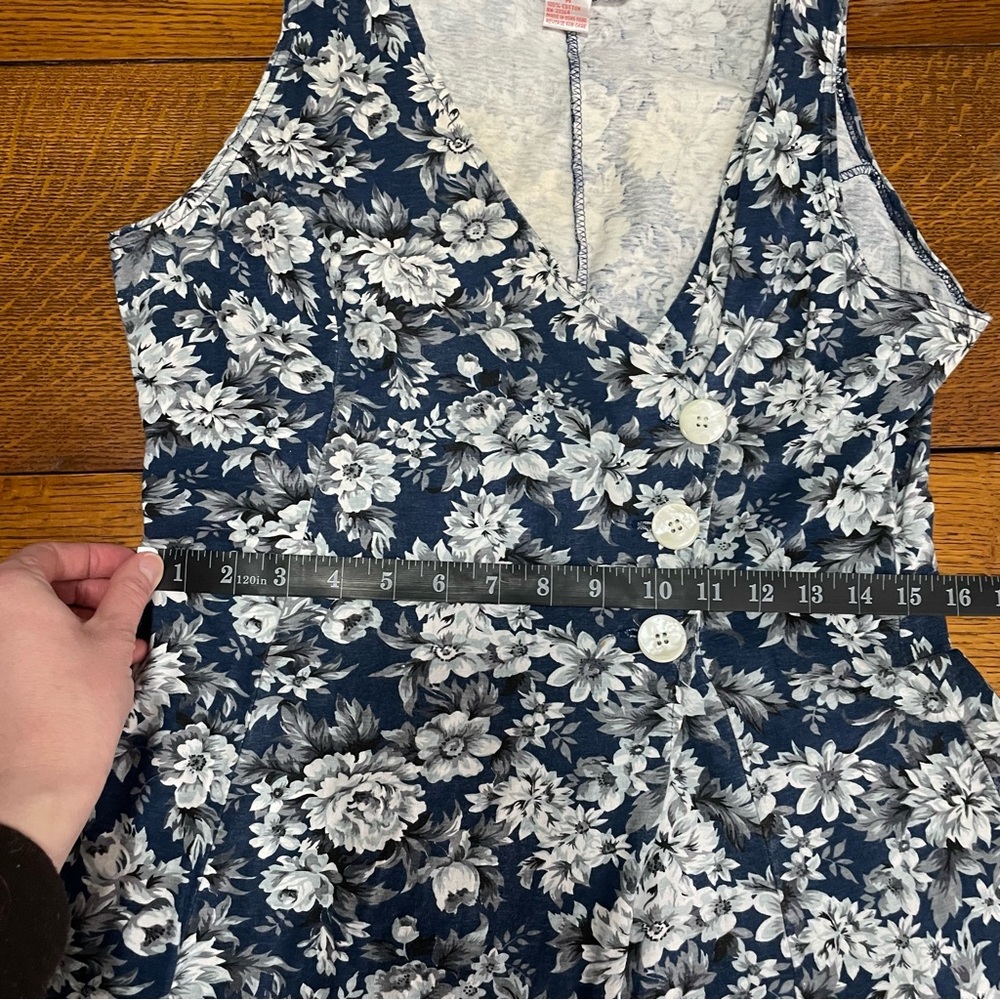 Vintage 90’s Cotton Floral Romper, medium - Picture 6 of 9